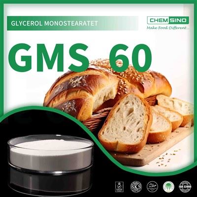 E471 Glycerol Monostearate CAS No.31566-31-1 GMS 60 Powder